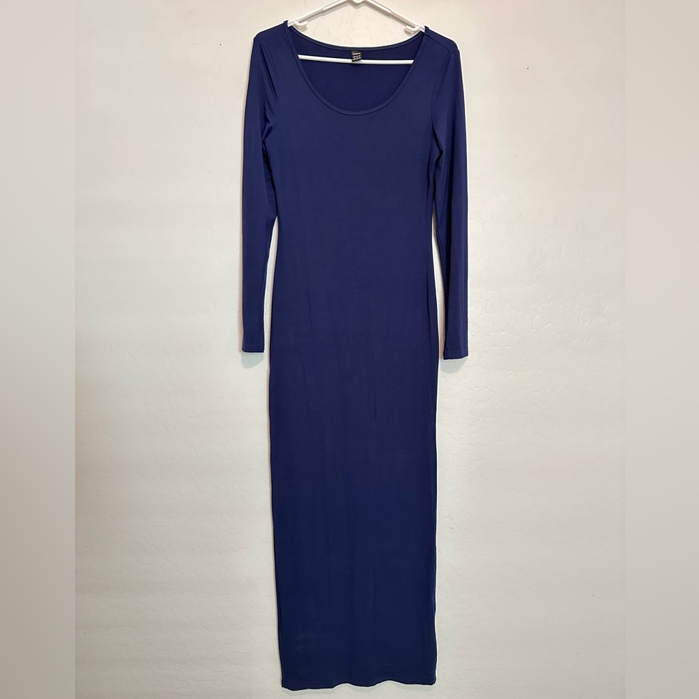 SXY Solid Maxi Bodycon Dress